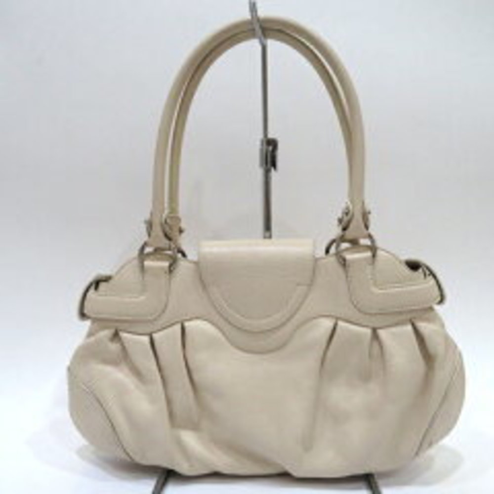 Ferragamo leather handbag off white Shoulder Bag